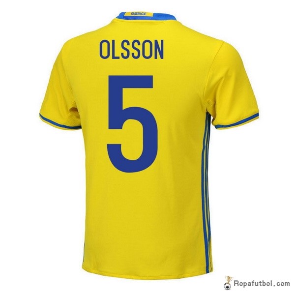 Camiseta Sweden Replica Primera Ropa Olsson 2018 Amarillo